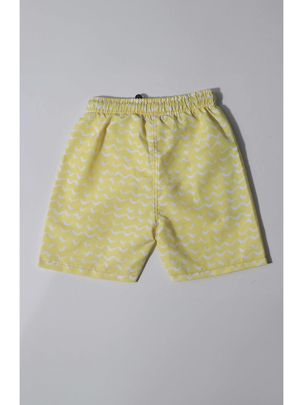 Sarı Erkek Çocuk Dalga Desenli Mayo Şort (4-5 Yaş 8-9 Yaş)-1