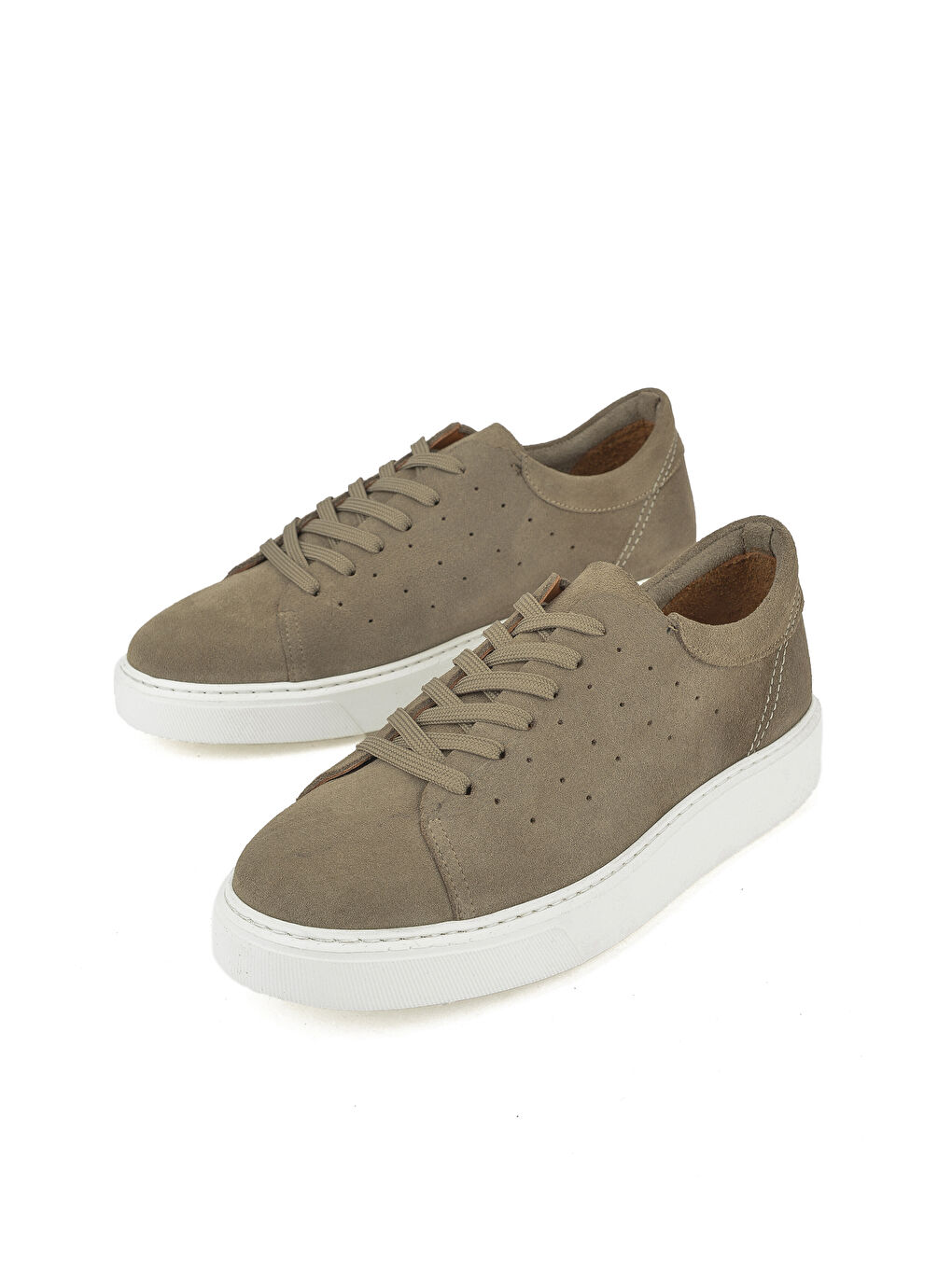 Bej Erkek Hakiki Deri Sneaker 1511026Z8952 Kum-4