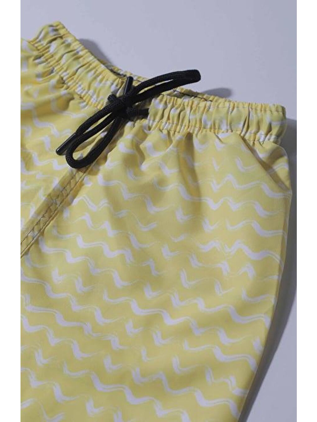 Sarı Erkek Çocuk Dalga Desenli Mayo Şort (4-5 Yaş 8-9 Yaş)-2