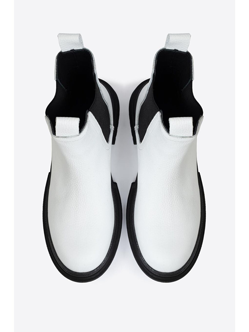 Beyaz Kadın Hakiki Deri Bot-4