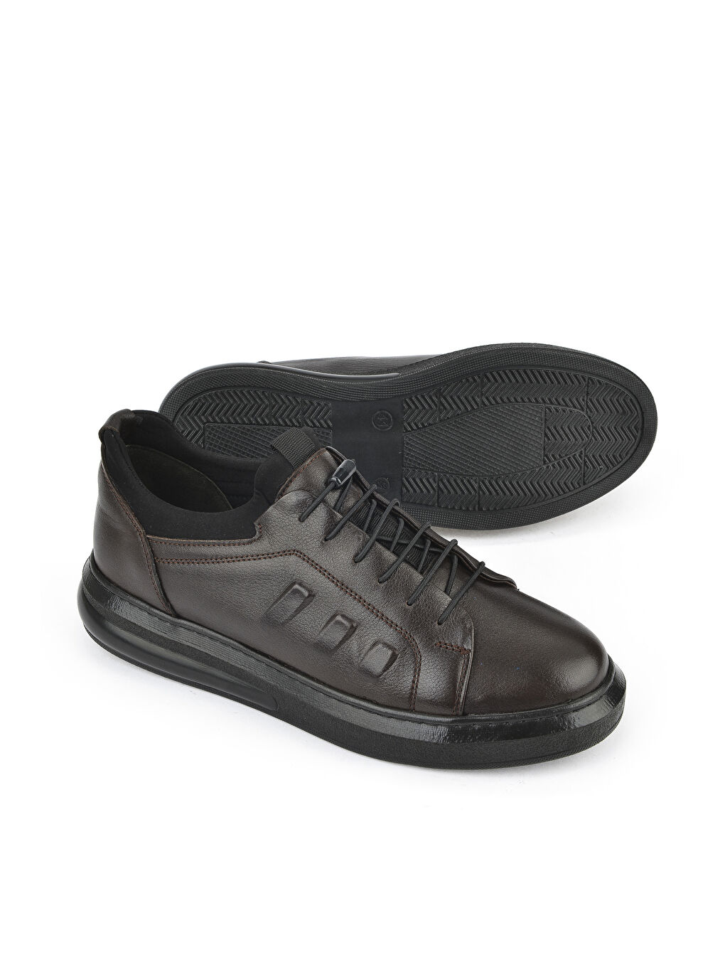 Kahverengi Erkek Hakiki Deri Sneaker 143423Z72 Kahve-3