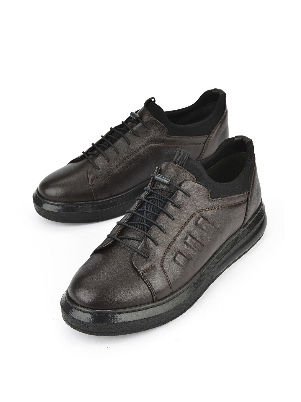 Kahverengi Erkek Hakiki Deri Sneaker 143423Z72 Kahve-4