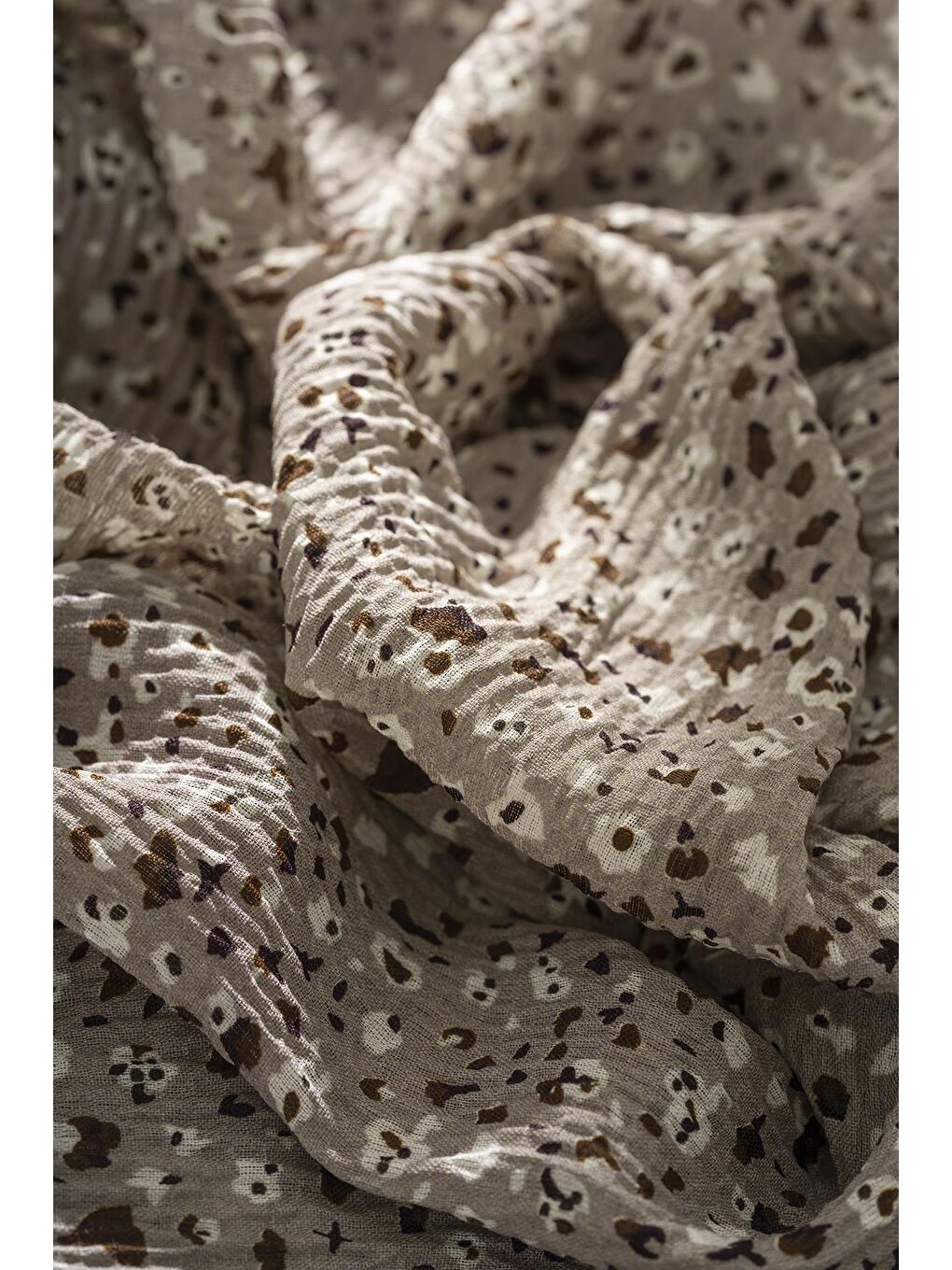 Karışık Kadın Kırışmaz Tesettür 3'lü Bürümcük Şal Paketi (Siyah-Koyu Vizon-Haki)-4