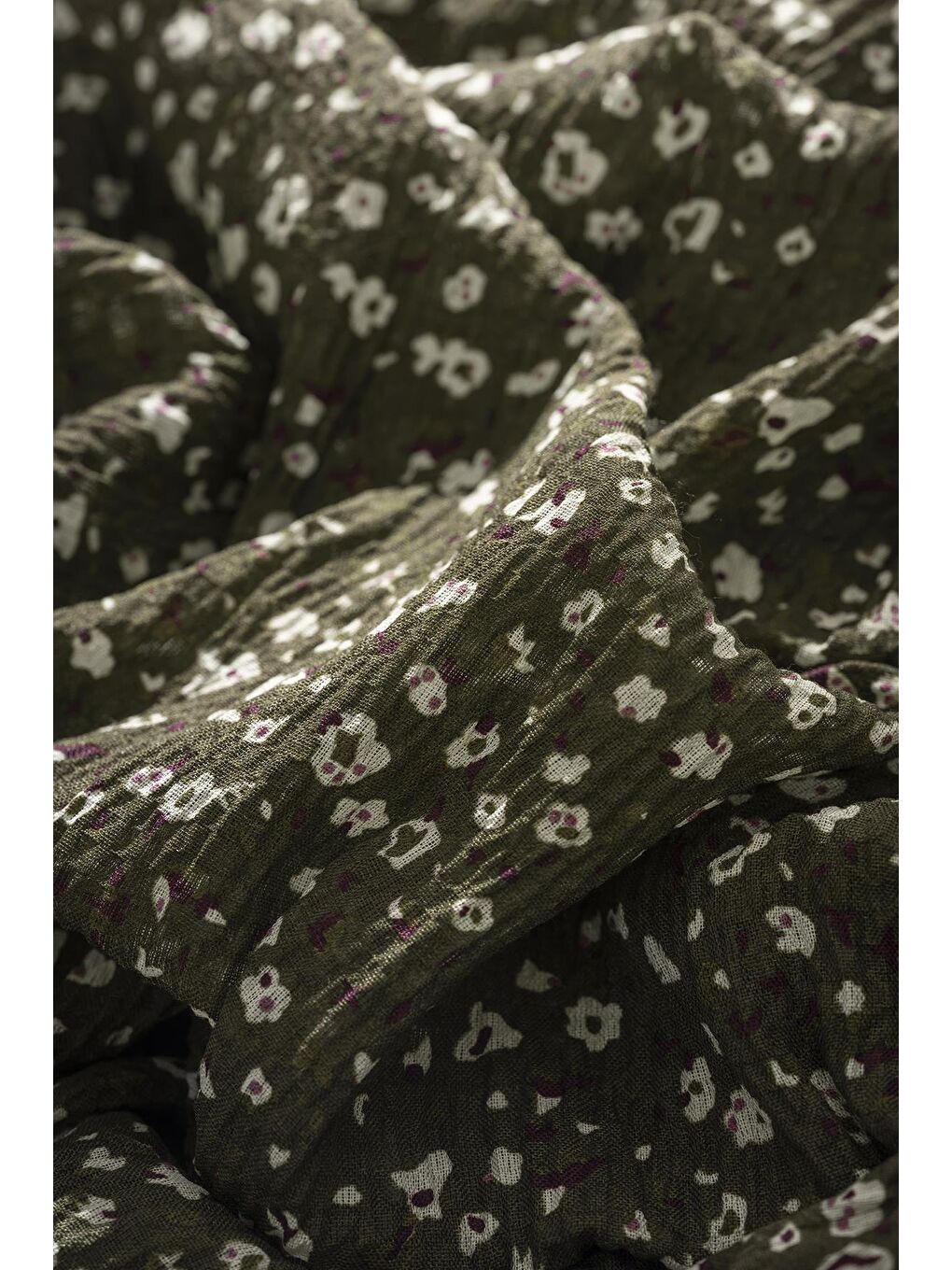 Karışık Kadın Kırışmaz Tesettür 3'lü Bürümcük Şal Paketi (Siyah-Koyu Vizon-Haki)-5