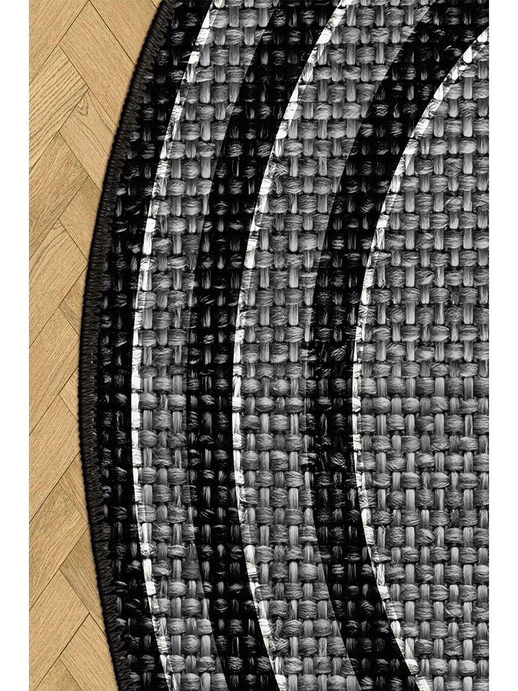 Gri Premium Kalite, Pamuk ve Kaydırmaz Taban, Yıkanabilir, Modern Halı  80 x 150 cm-5