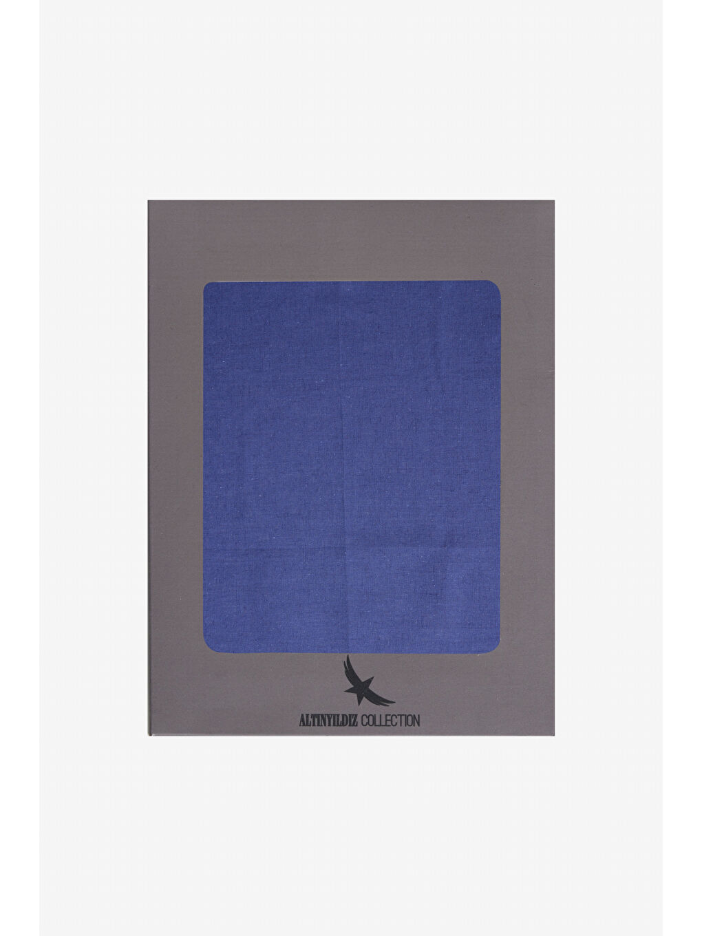 Erkek Lacivert Desensiz Keten Mendil-1