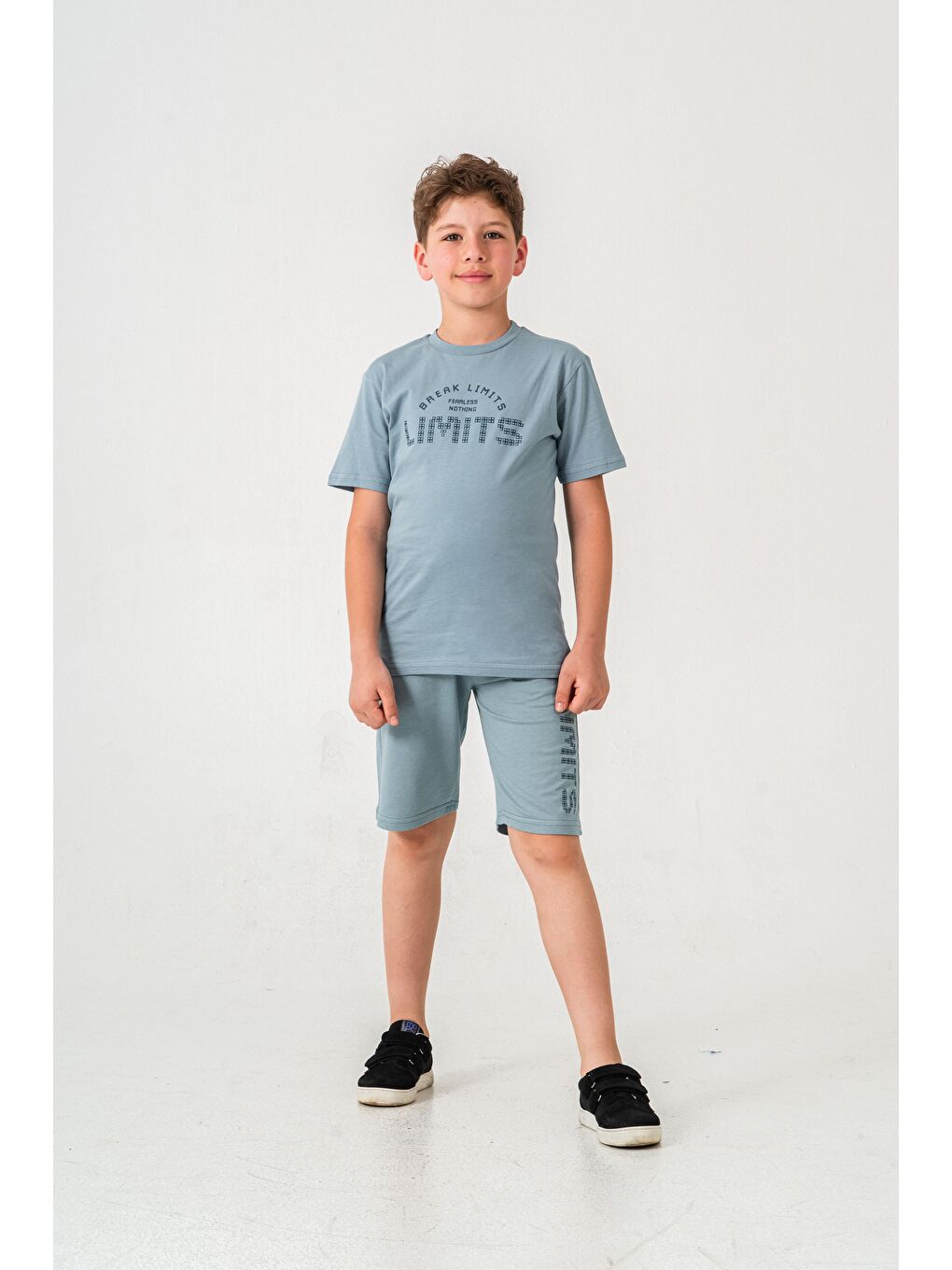 Petrol Break Limits Fearless Nothing  Limits Baskılı Erkek Çocuk Şort - Tişört Takımı