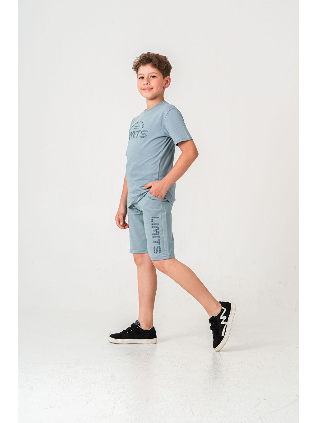 Petrol Break Limits Fearless Nothing  Limits Baskılı Erkek Çocuk Şort - Tişört Takımı-3