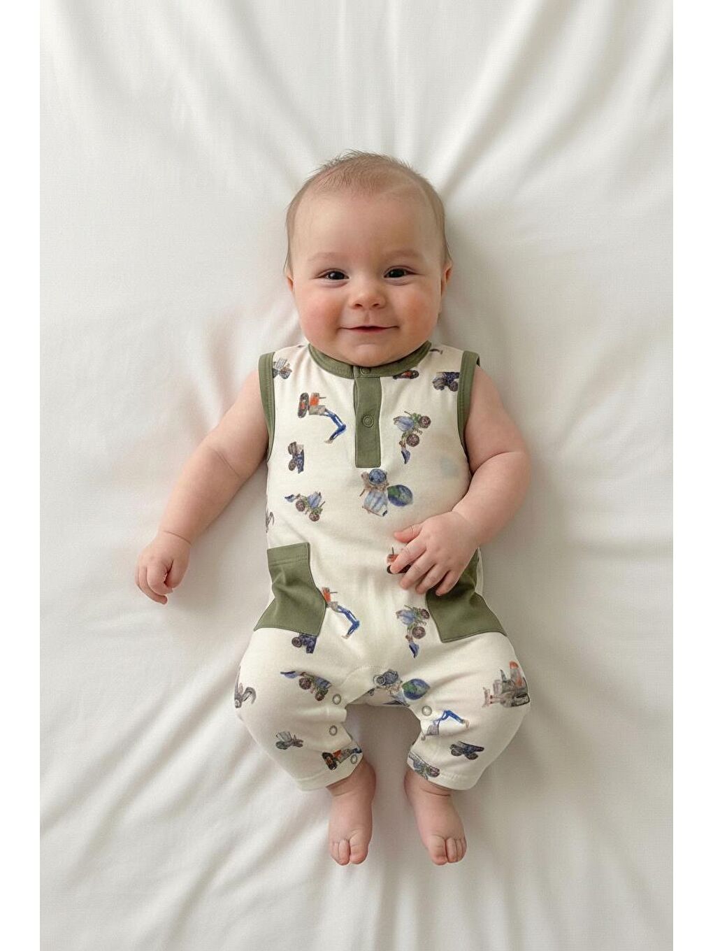 Karışık Work Machine Theme Atlet Tulum-1