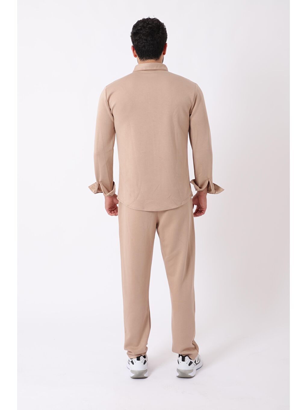 Bej Penye Çıtçıtlı Kışlık Joger Erkek Takım QM 2013 6362_72011-3