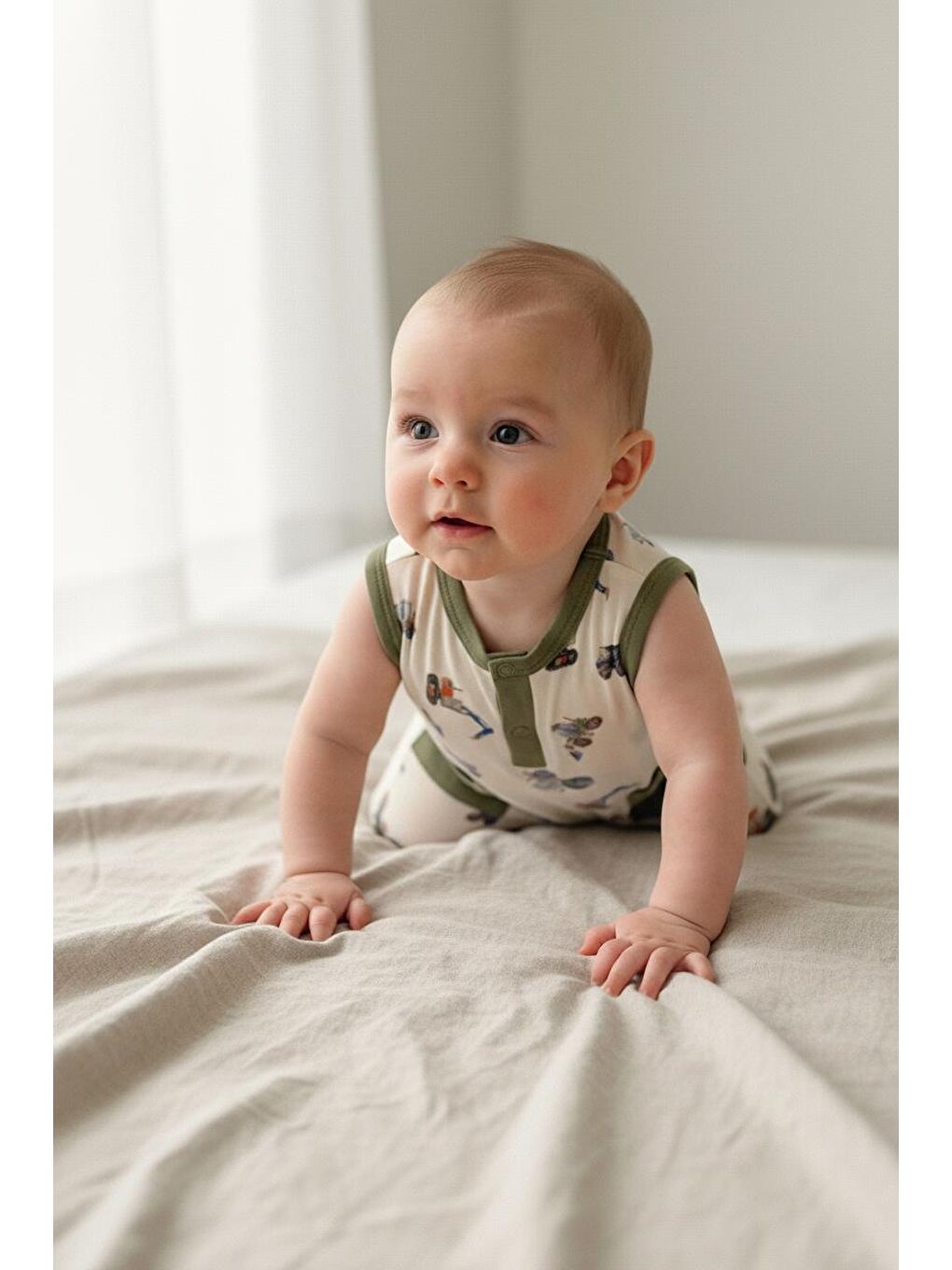 Karışık Work Machine Theme Atlet Tulum-2