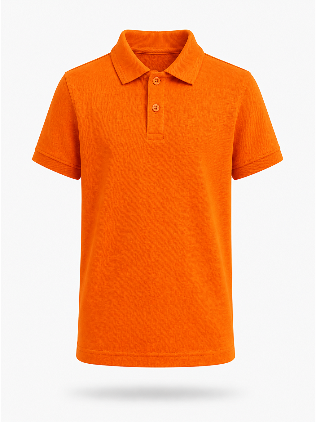 Turuncu Kids Polo Yaka Basic Kısa Kollu Unisex Çocuk Tişört-3