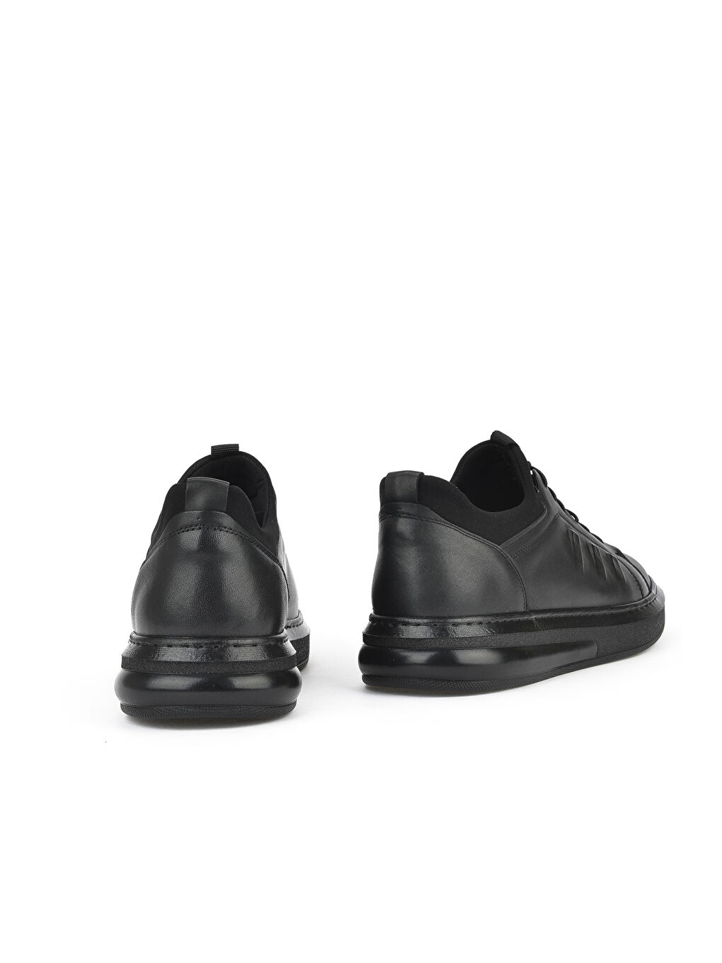 Erkek Hakiki Deri Sneaker 143423Z72 Siyah-2