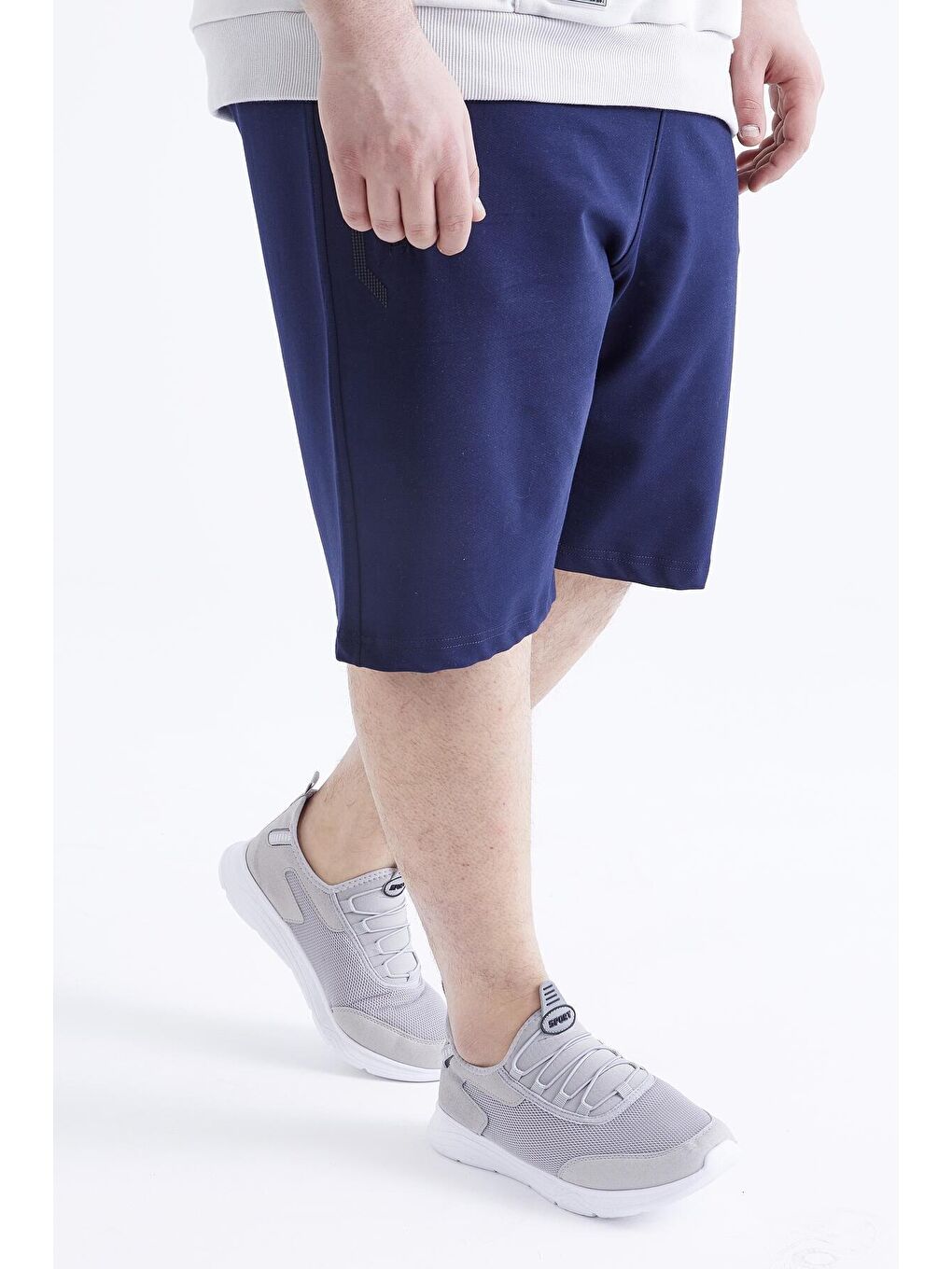 İndigo Fermuar Cepli Büyük Beden Erkek Şort  - 81150-1