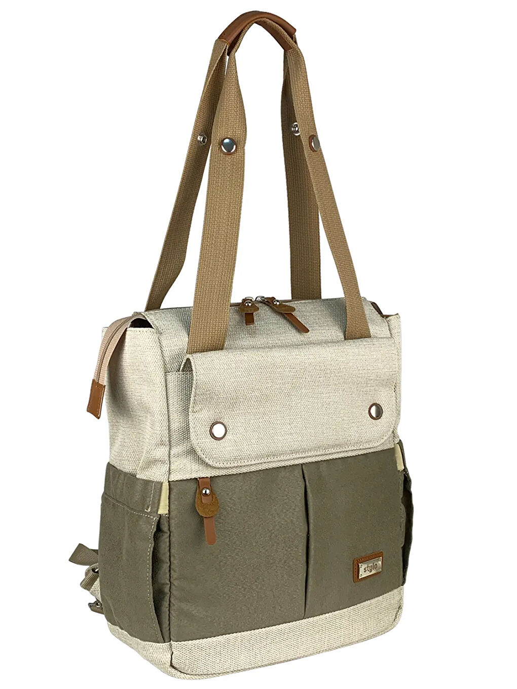 Platinum (2 In 1) Anne Bebek Bakım Sırt Ve Omuz Çantası Bej-1