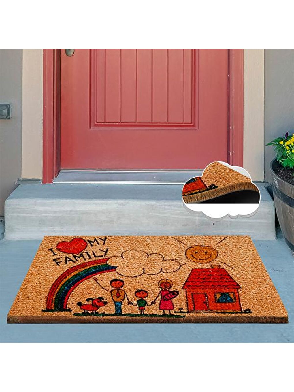 Bej Koko Kapı Paspası - Family