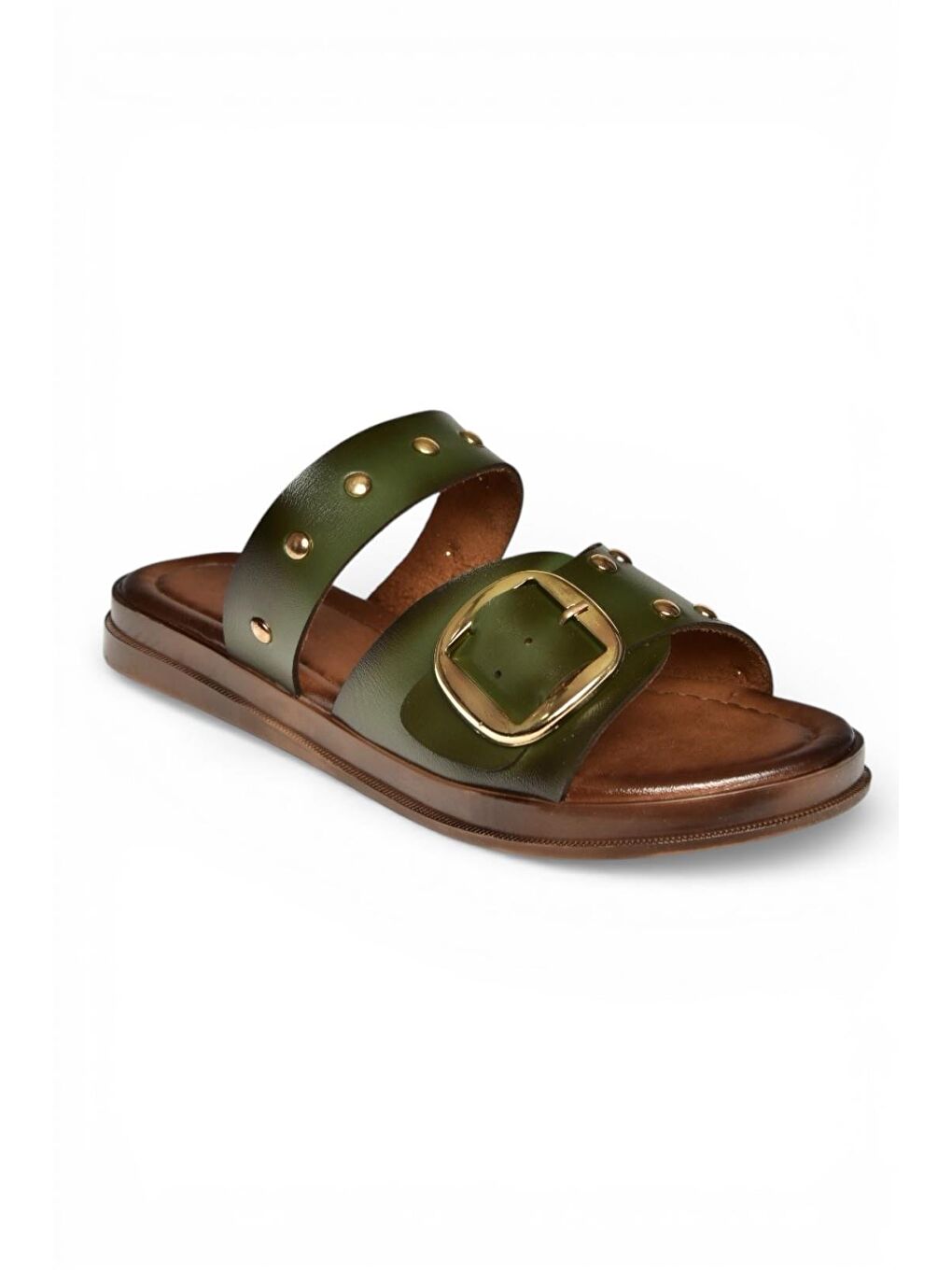 Yeşil Kadın Terlik Y390450703-5