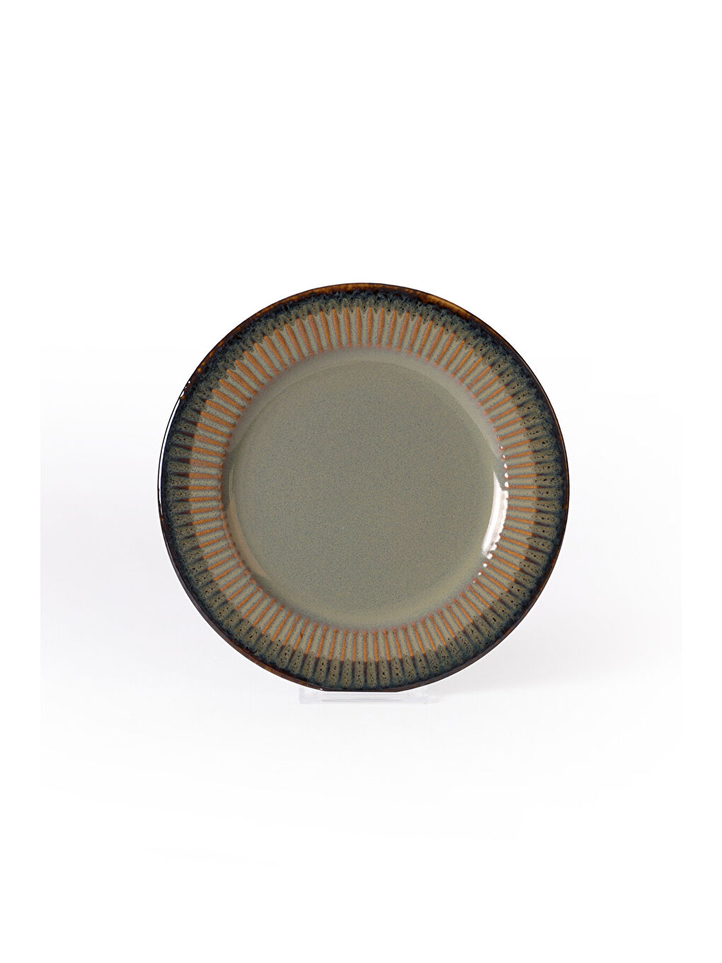 Reaktif Yeşil Line Pasta Tabağı 21 Cm 6 Adet-6