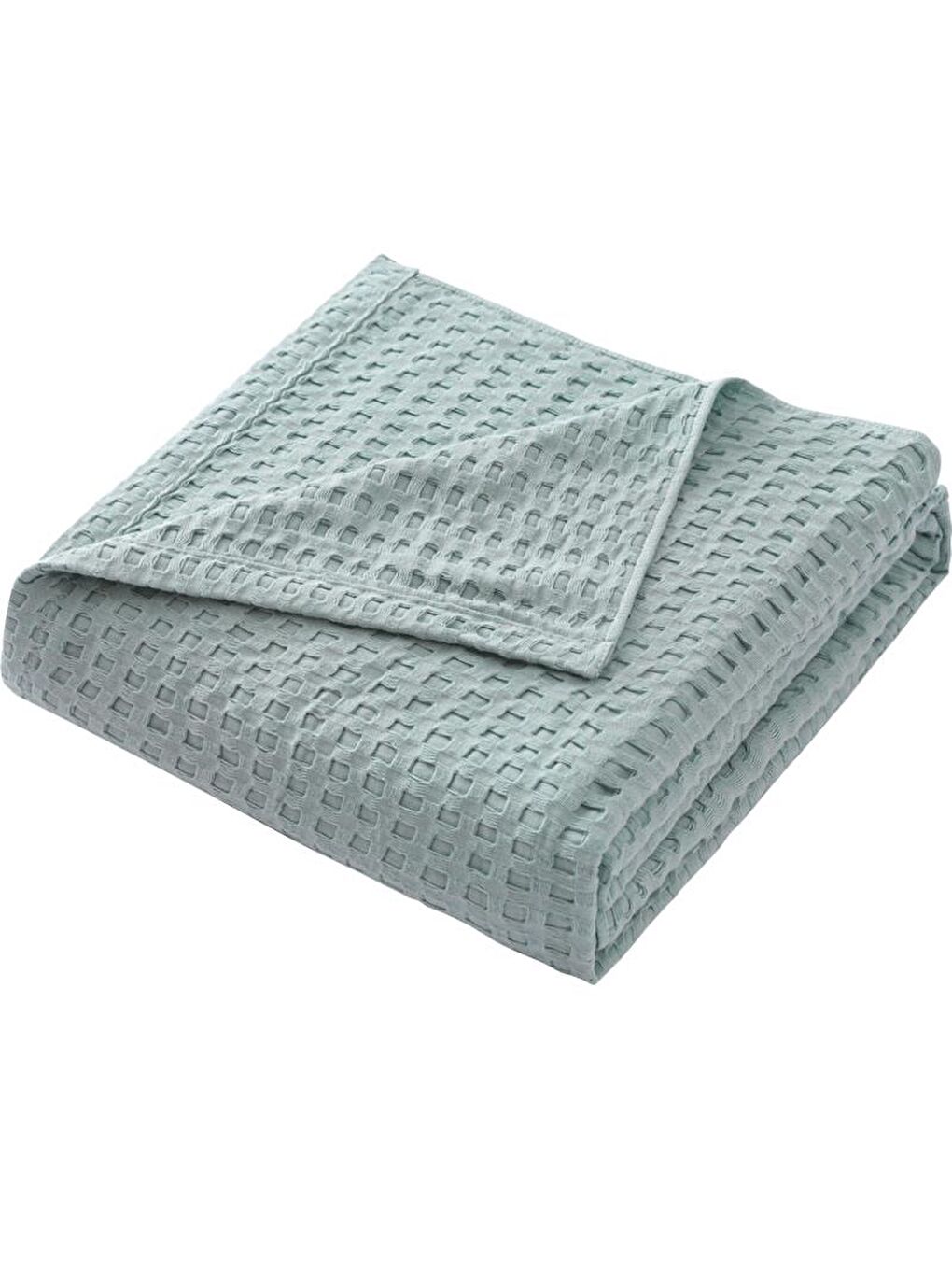 Yeşil Havuzlu Pike Tek Kişilik Pamuk Kalın İplik 170x240-1