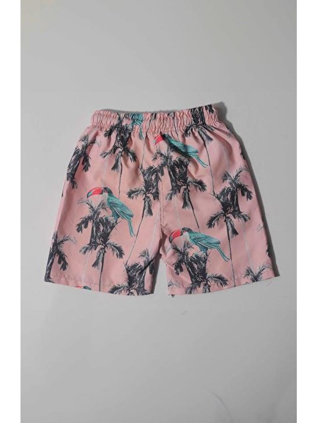 Pembe Erkek Çocuk Flamingo Desenli Mayo Şort (4-5 Yaş 8-9 Yaş)-1