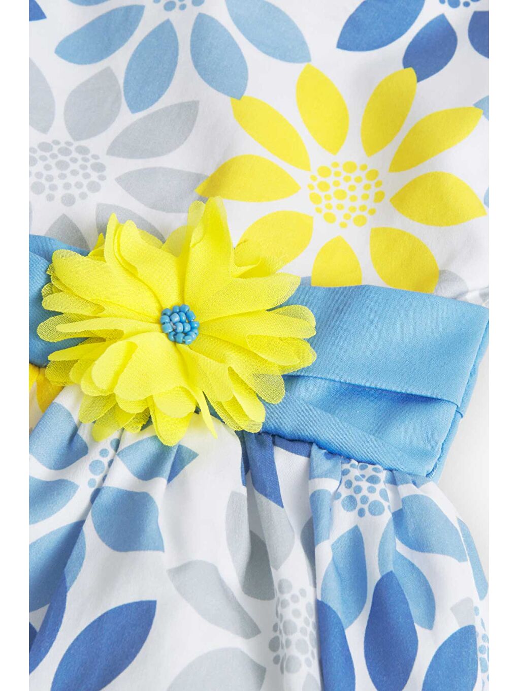 Karışık Kız Çocuk Çiçekli Elbise-5