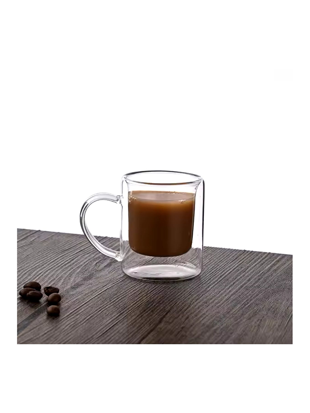 Renksiz Çift Cidarlı Borosilikat Cam Kupa 200 ml 3 Adet-1837-4