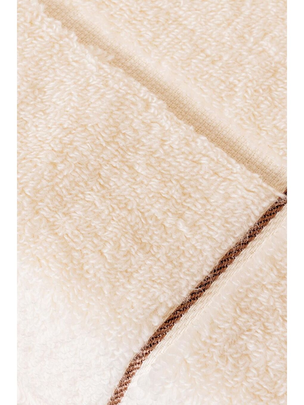 Ekru Kare Micro Pamuk Banyo Havlusu 90x150 cm Krem-1