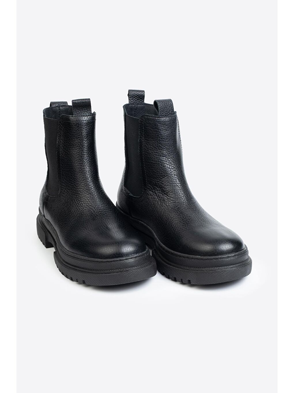 Siyah Kadın Hakiki Deri Bot