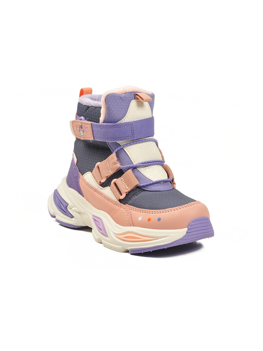 Pembe Pudra Cırtlı İçi Polarlı Soğuğa Dirençli Kaymaz Kız Çocuk Bot 2087 F-2