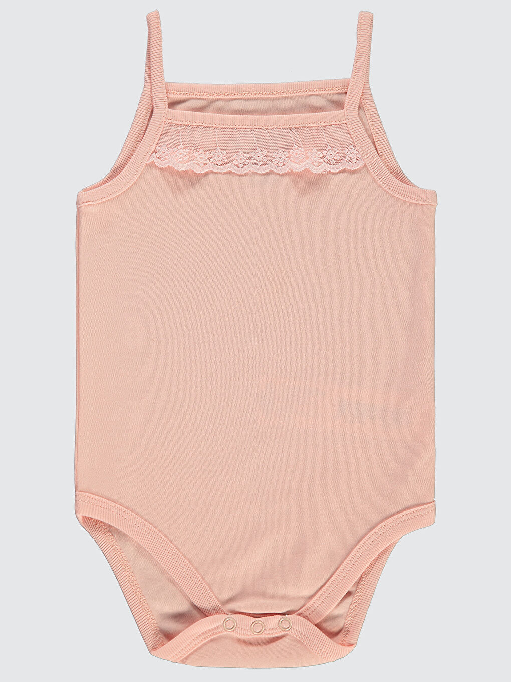 Pembe Baby Kız Bebek Çıtçıtlı Badi 2-3 Yaş Pudra