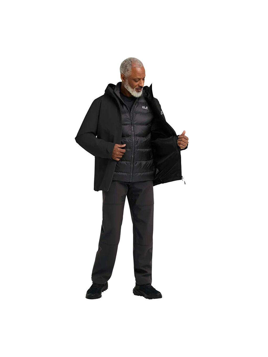Icecape 3in1 Down Rds Erkek Siyah Outdoor Mont-4