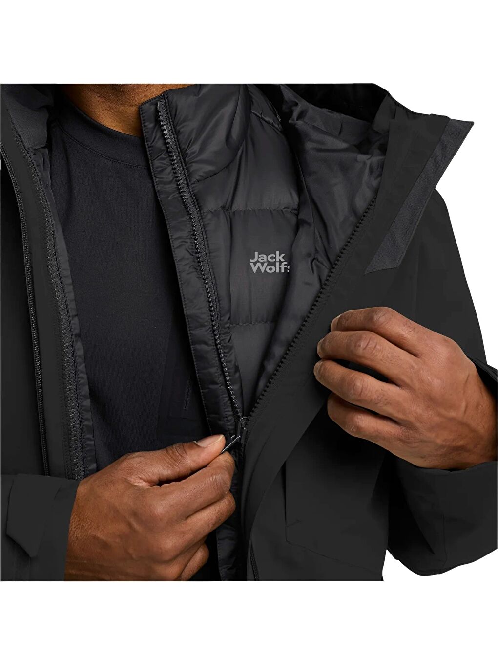 Icecape 3in1 Down Rds Erkek Siyah Outdoor Mont-6