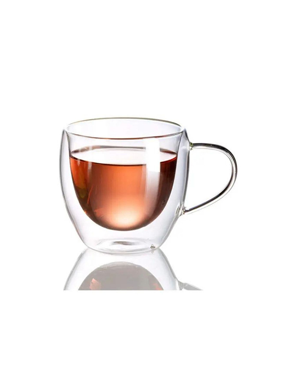 Renksiz Çift Cidarlı Cam Kupa 250 ml 4 Adet 2037-3