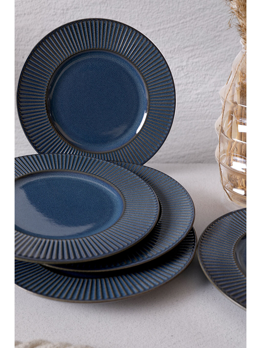 Lacivert Lapis Myra Pasta Tabağı 22 Cm 6 Adet-2