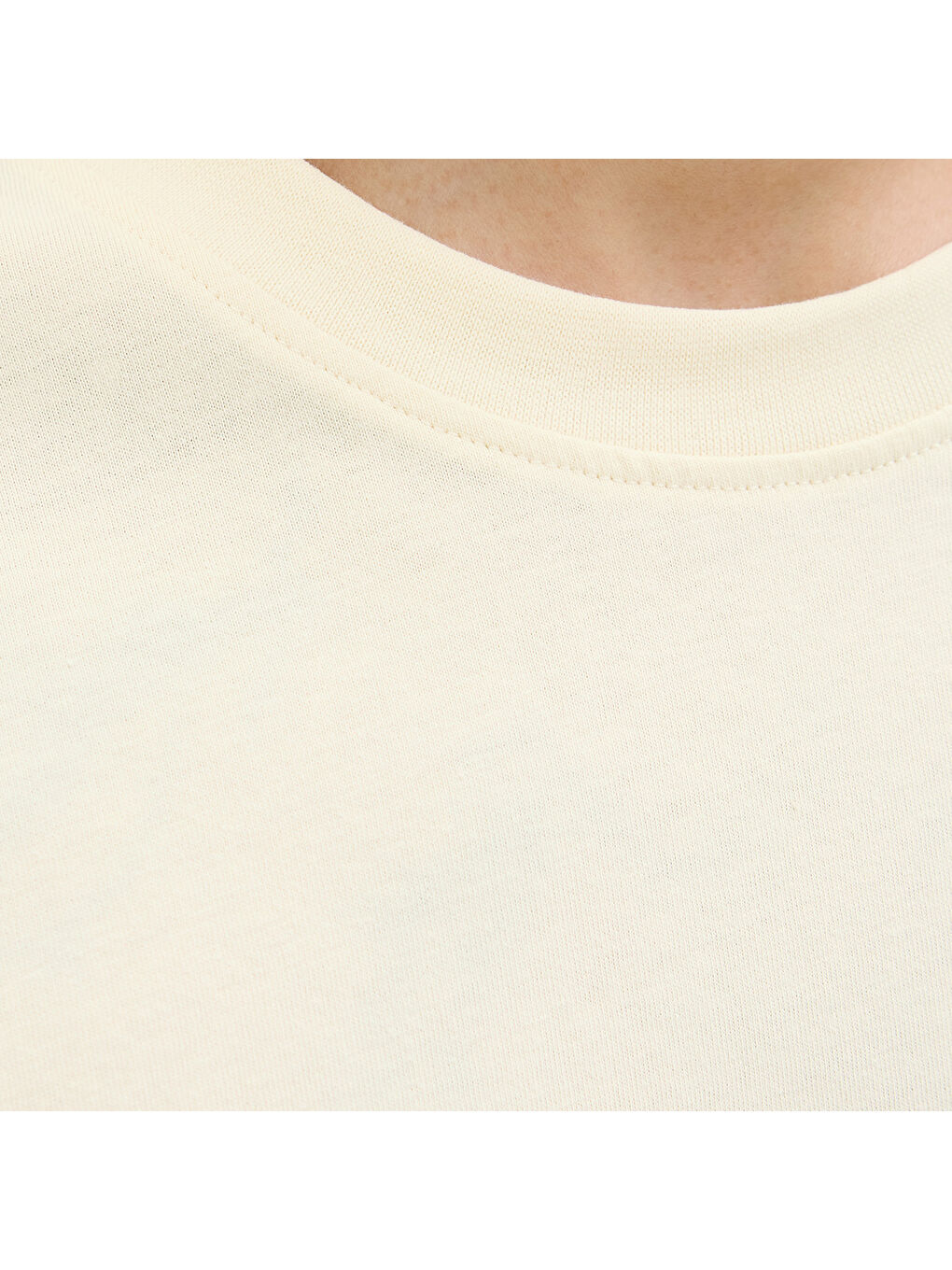 Star Erkek Ekru Yuvarlak Yaka Tişört-3