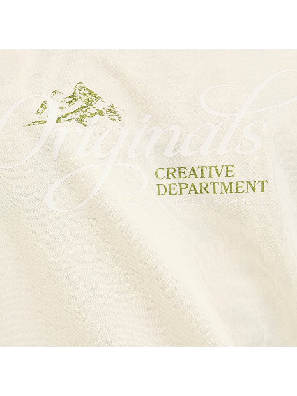 Star Erkek Ekru Yuvarlak Yaka Tişört-4