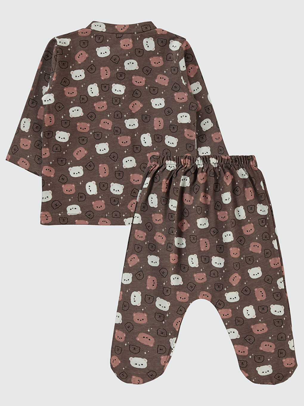 Baby Kız Bebek Pijama Takımı 1-6 Ay Kahverengi-1