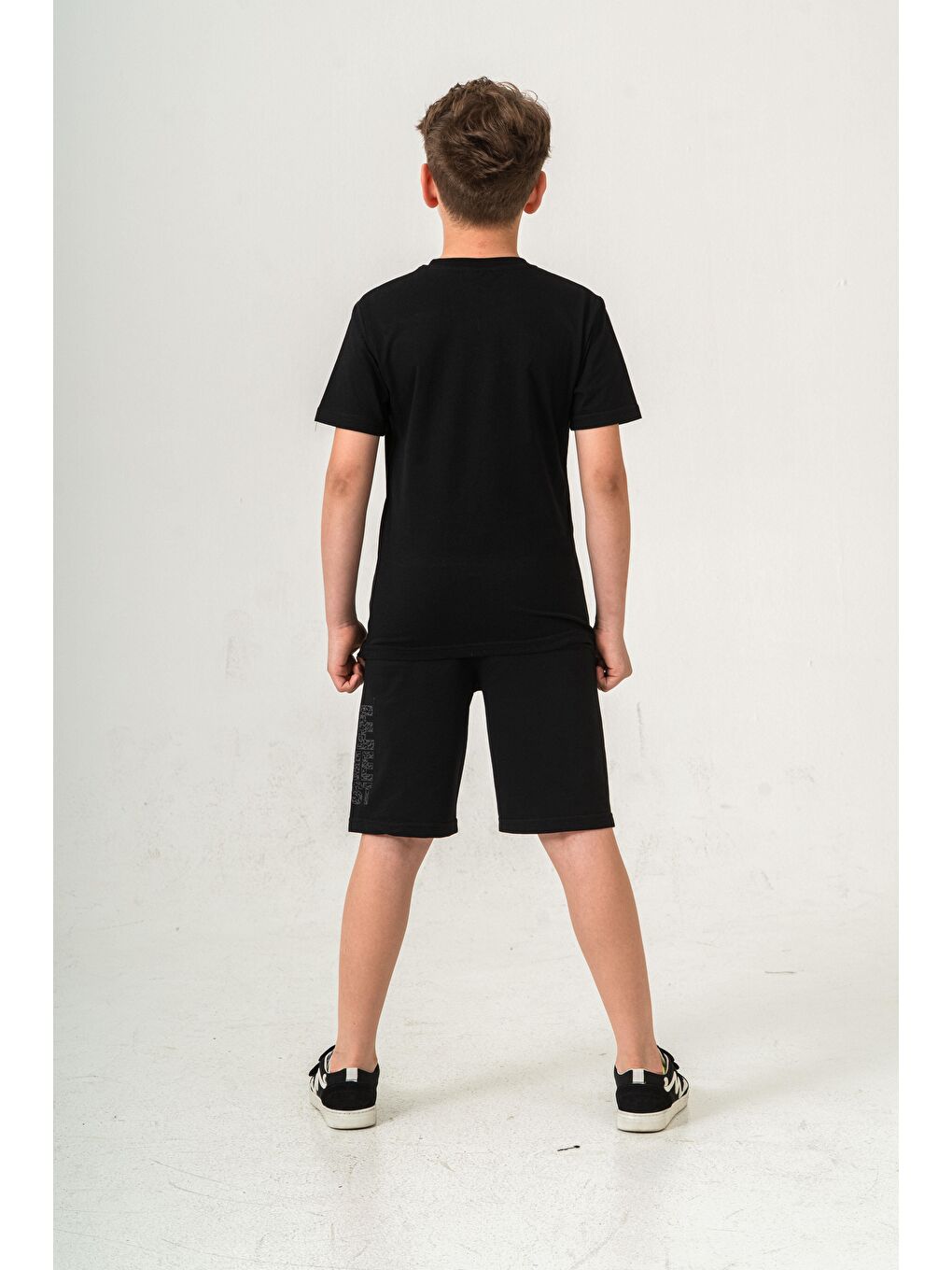 Siyah Be The Best Baskılı  Erkek Çocuk Şort - Tişört Takımı-3