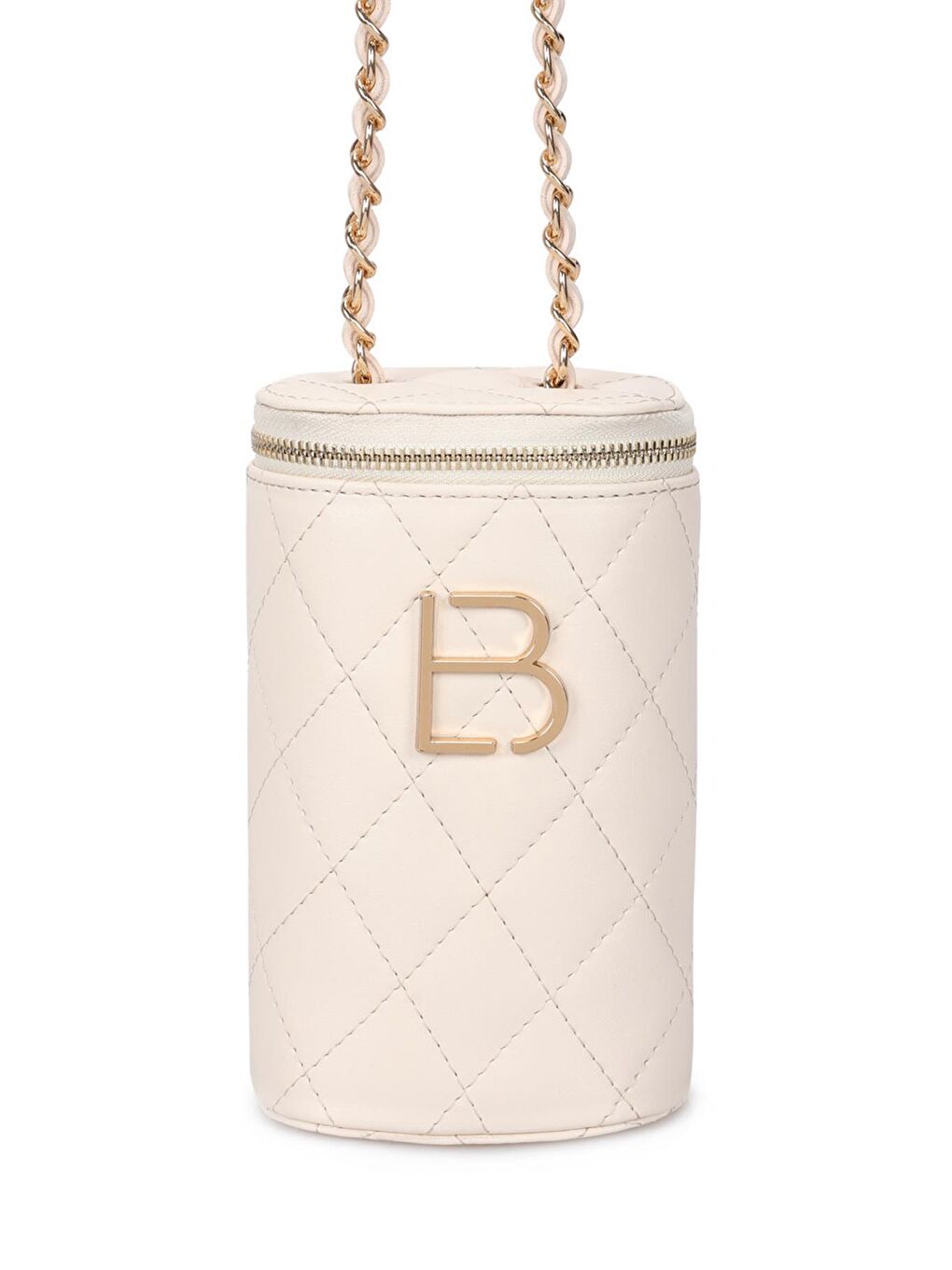 Ekru Kadın Zincir Askılı Omuz Çantası-2