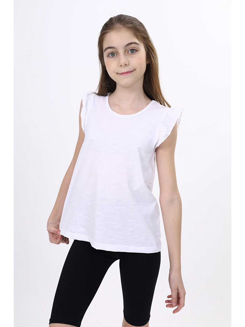 Beyaz Kız Çocuk Atlet-1