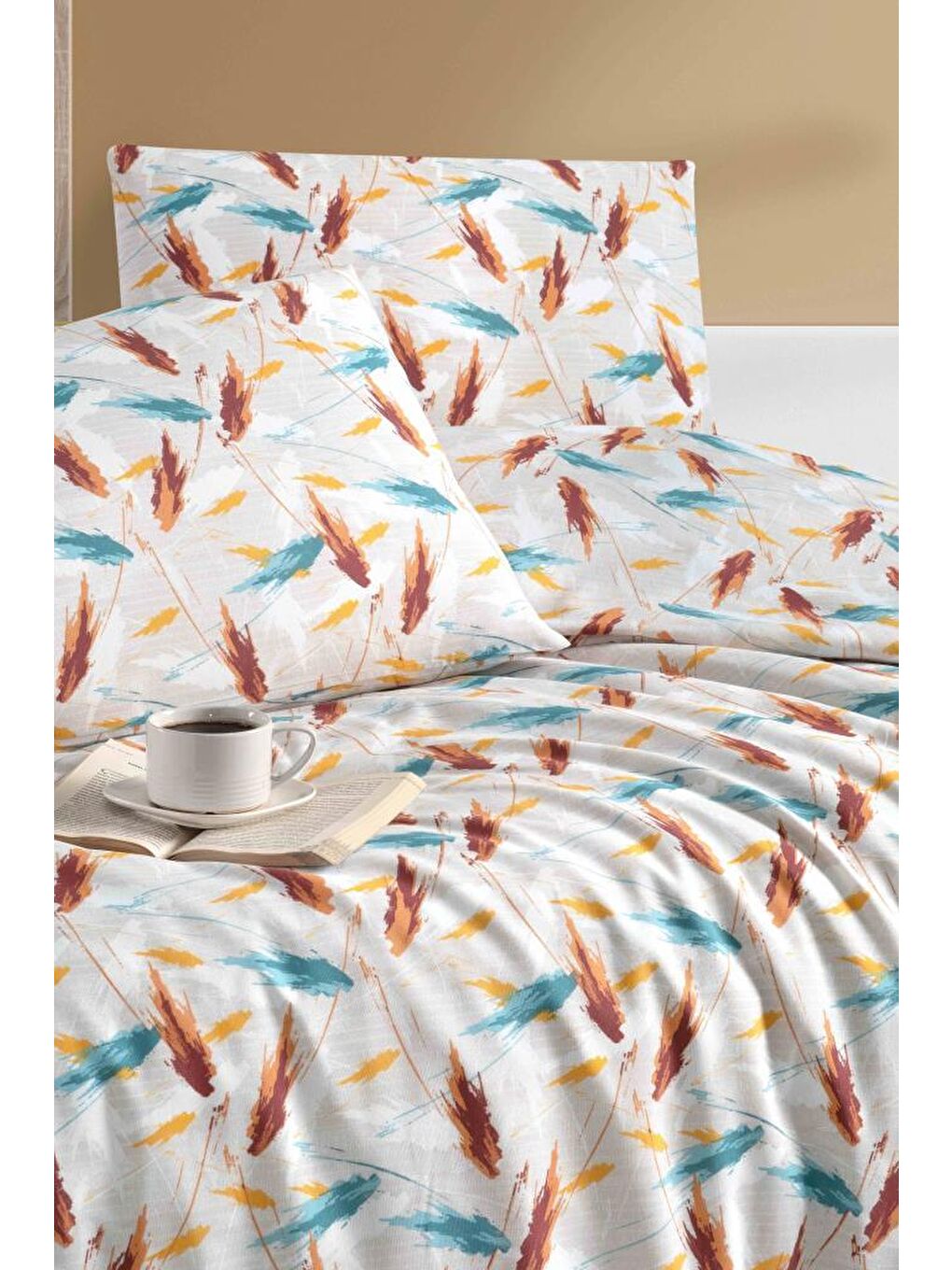 Karışık Melisa Tek Kişilik Nevresim Takımı Çarşafı Lastikli 160x220-1