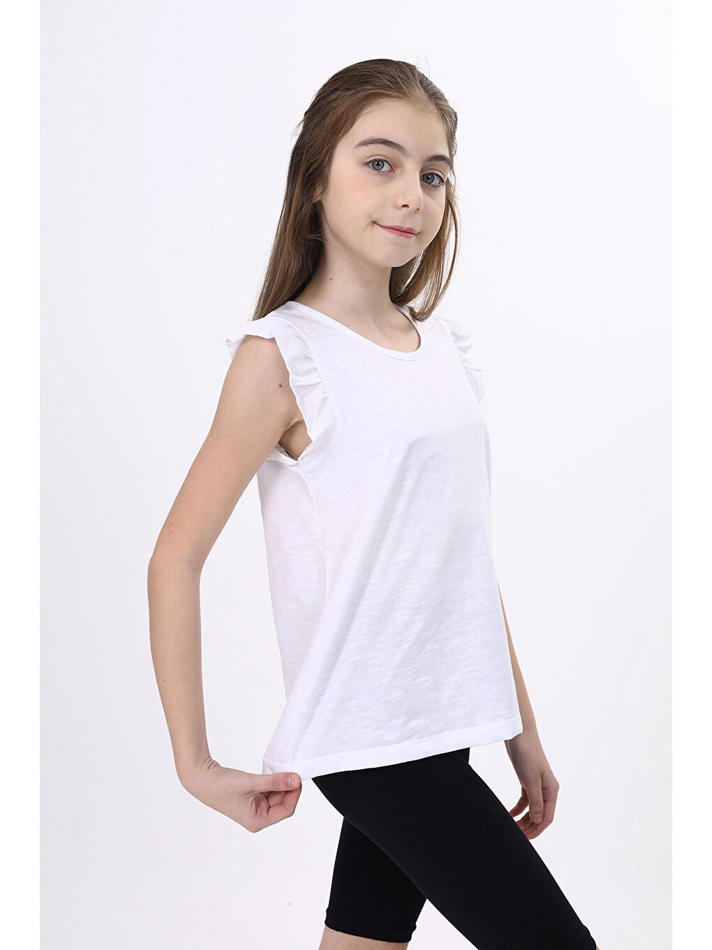 Beyaz Kız Çocuk Atlet-2