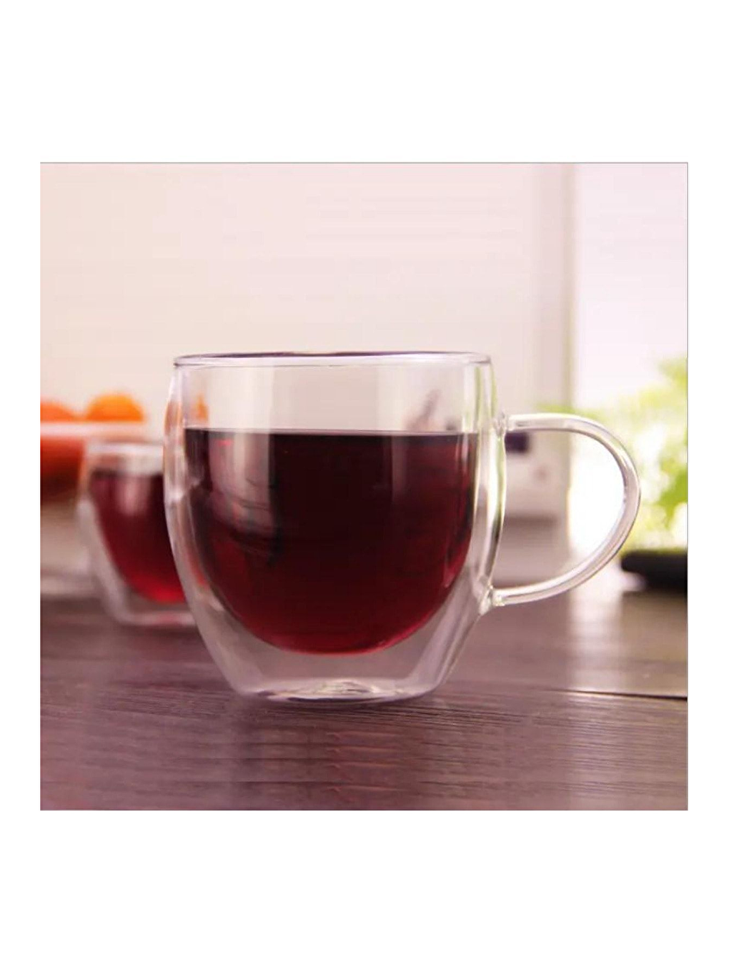 Renksiz Çift Cidarlı Cam Kupa 250 ml 4 Adet 2037-6