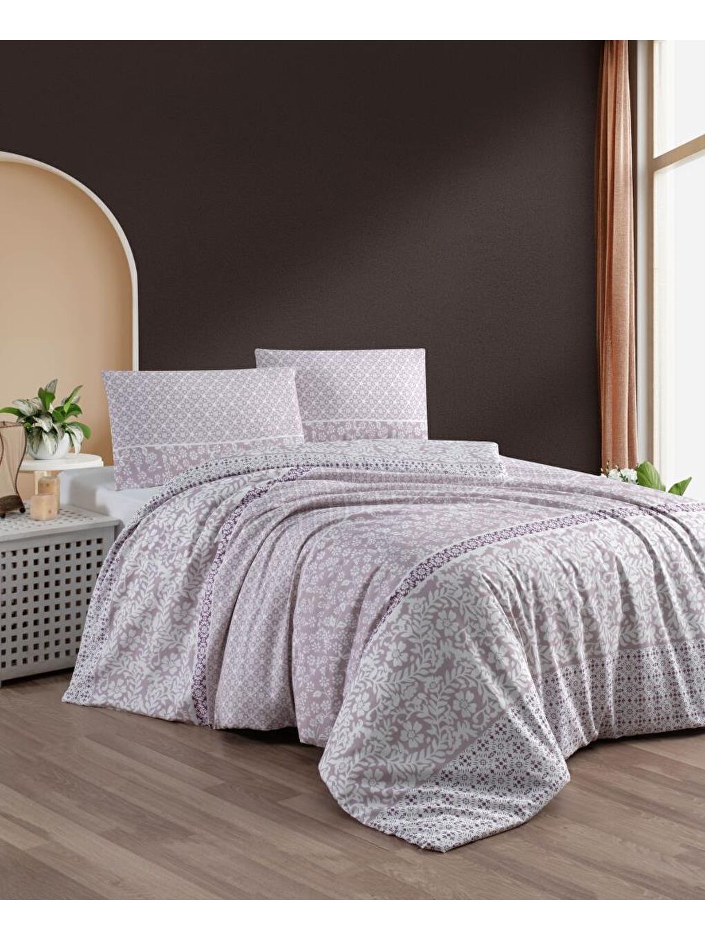 Karışık Hazal Tek Kişilik Nevresim Takımı Çarşafı Lastikli 160x220