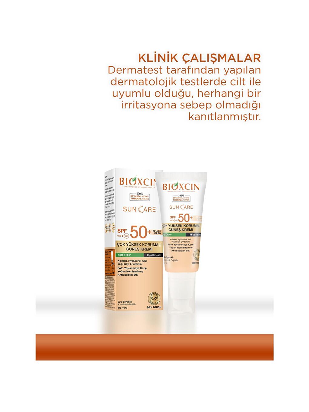 Bioxcin Renksiz Sun Care Yağlı Ciltler Için Renkli Güneş Kremi SPF 50+ 50 ml - 1