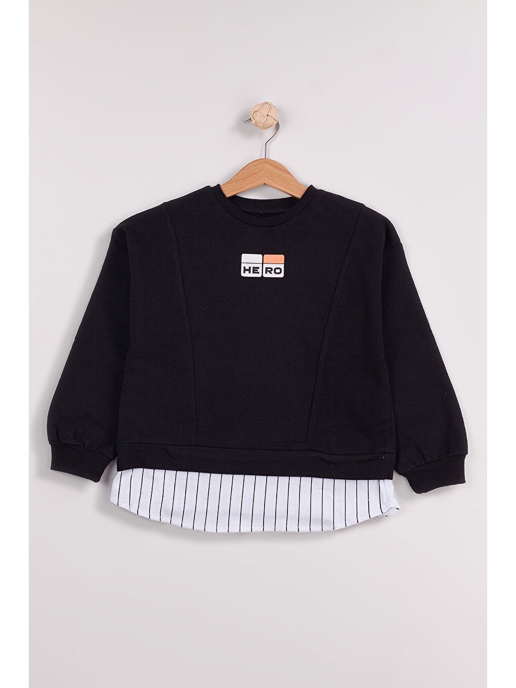 MRTUFFY Siyah Erkek Çocuk 2'li Paket Basic Sweatshirt - 5