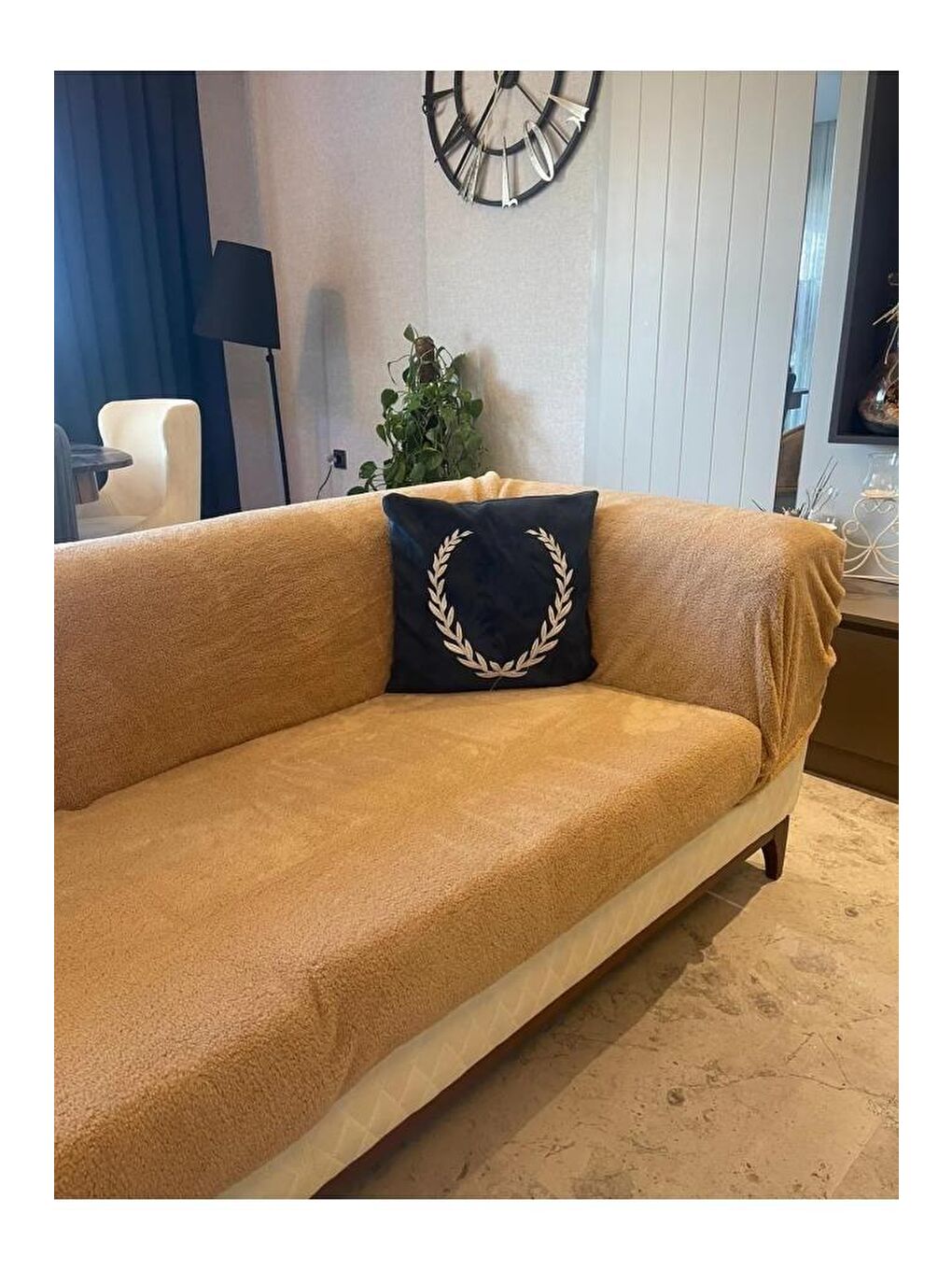 Kahverengi Wellsoft Koltuk Örtüsü 220X300 Camel