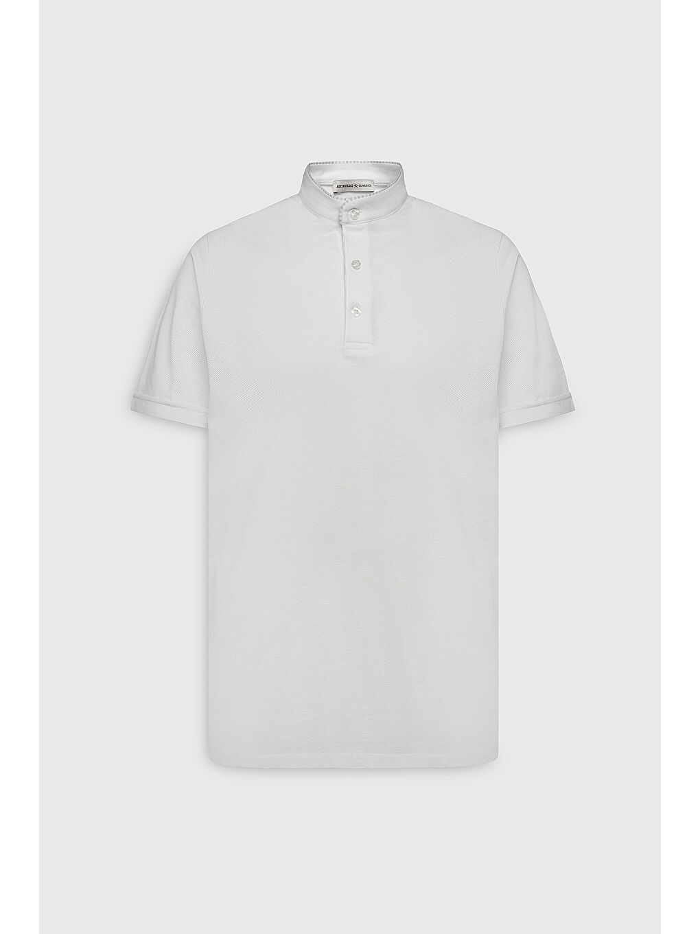 Erkek Beyaz Dar Kesim %100 Pamuk Tişört-5