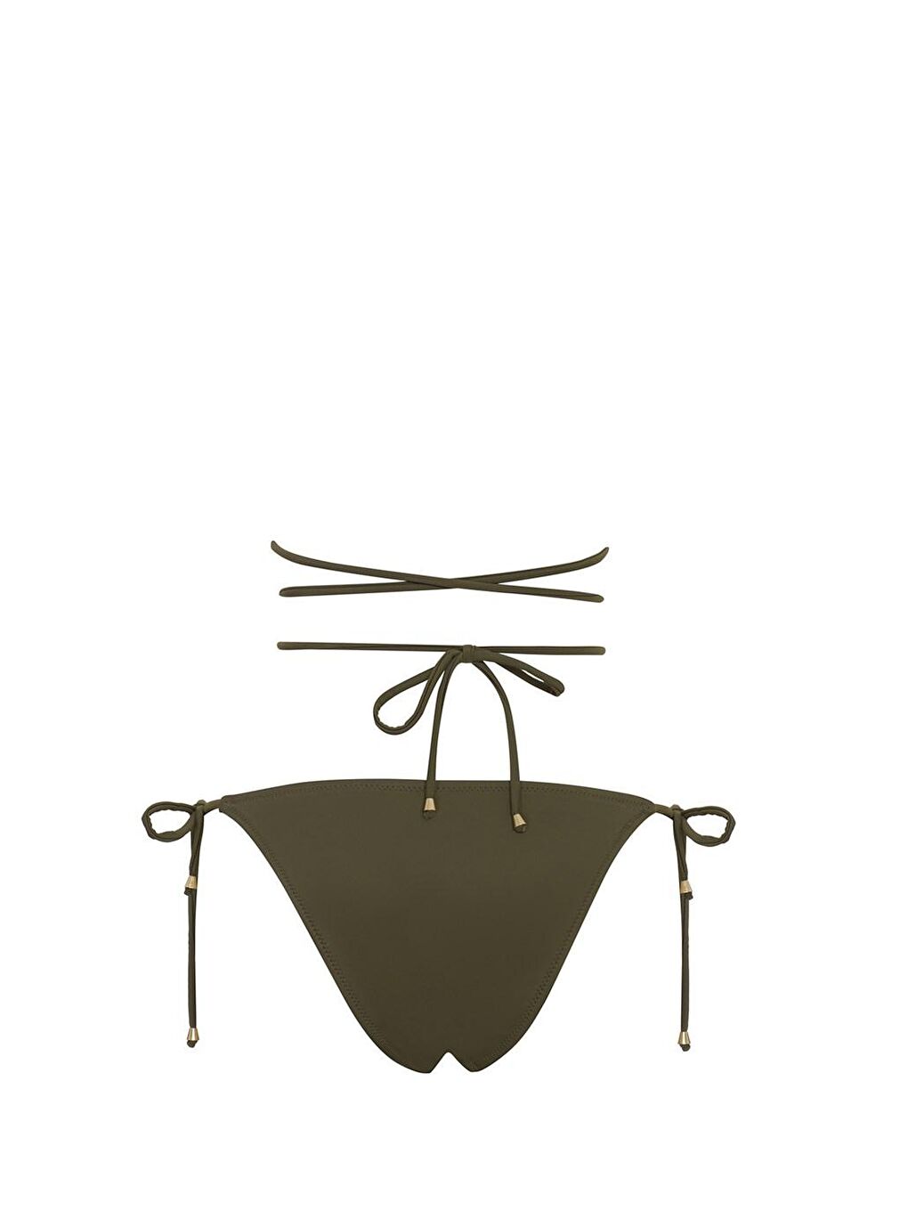 Haki Brezilya Üçgen İpli Bikini Takım Slr 403-1
