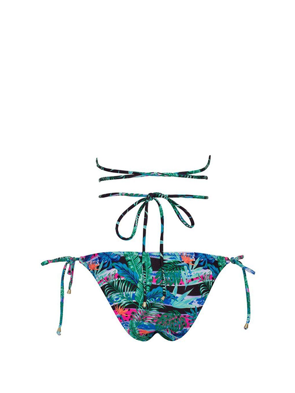 Fuşya Brezilya Üçgen İpli Bikini Takım Slr 404-1